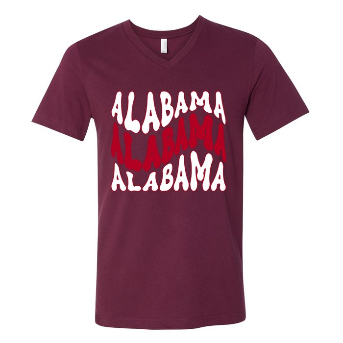 Alabama Retro Wave V-Neck T-Shirt