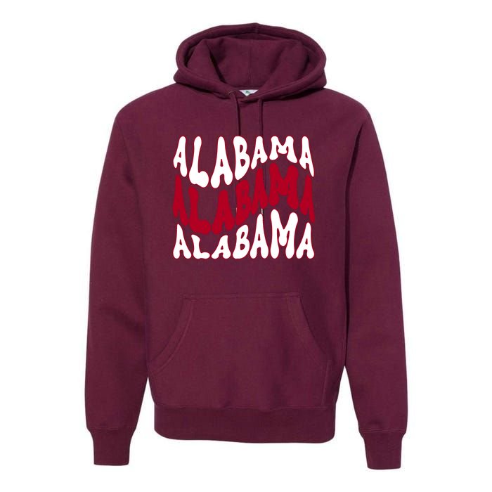 Alabama Retro Wave Premium Hoodie