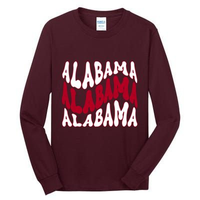 Alabama Retro Wave Tall Long Sleeve T-Shirt