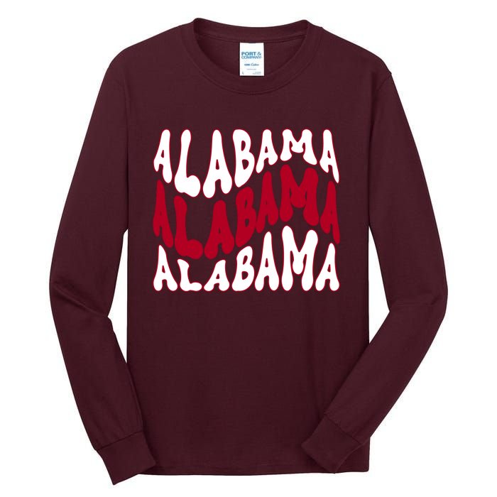 Alabama Retro Wave Tall Long Sleeve T-Shirt