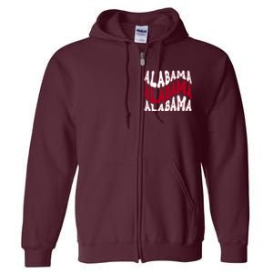 Alabama Retro Wave Full Zip Hoodie