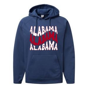 Alabama Retro Wave Performance Fleece Hoodie