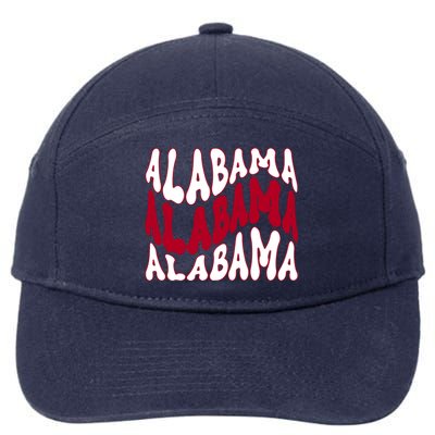 Alabama Retro Wave 7-Panel Snapback Hat