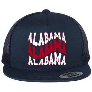 Alabama Retro Wave Flat Bill Trucker Hat