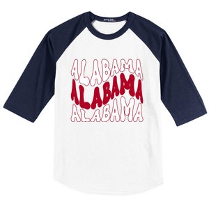 Alabama Retro Wave Baseball Sleeve Shirt