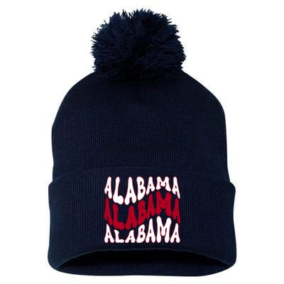 Alabama Retro Wave Pom Pom 12in Knit Beanie