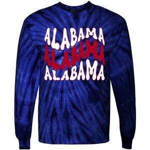 Alabama Retro Wave Tie-Dye Long Sleeve Shirt