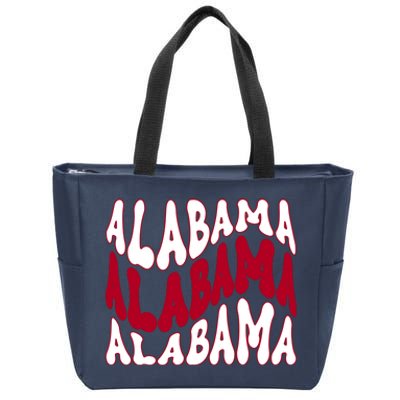 Alabama Retro Wave Zip Tote Bag