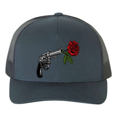 A Revolver With A Rose For Gun Lovers 2nd Adt 2a Gift Yupoong Adult 5-Panel Trucker Hat