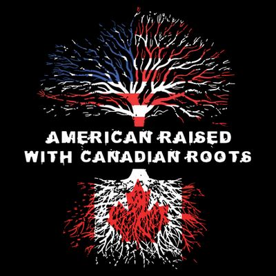 American Raised With Canadian Roots Canada T-Shirt