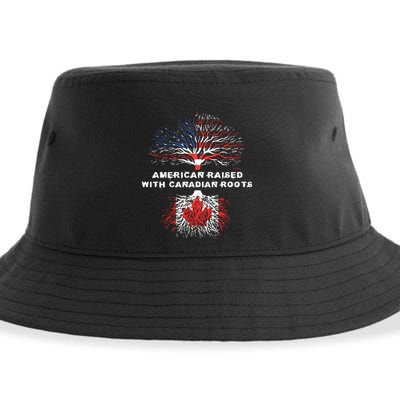 American Raised With Canadian Roots Canada Sustainable Bucket Hat