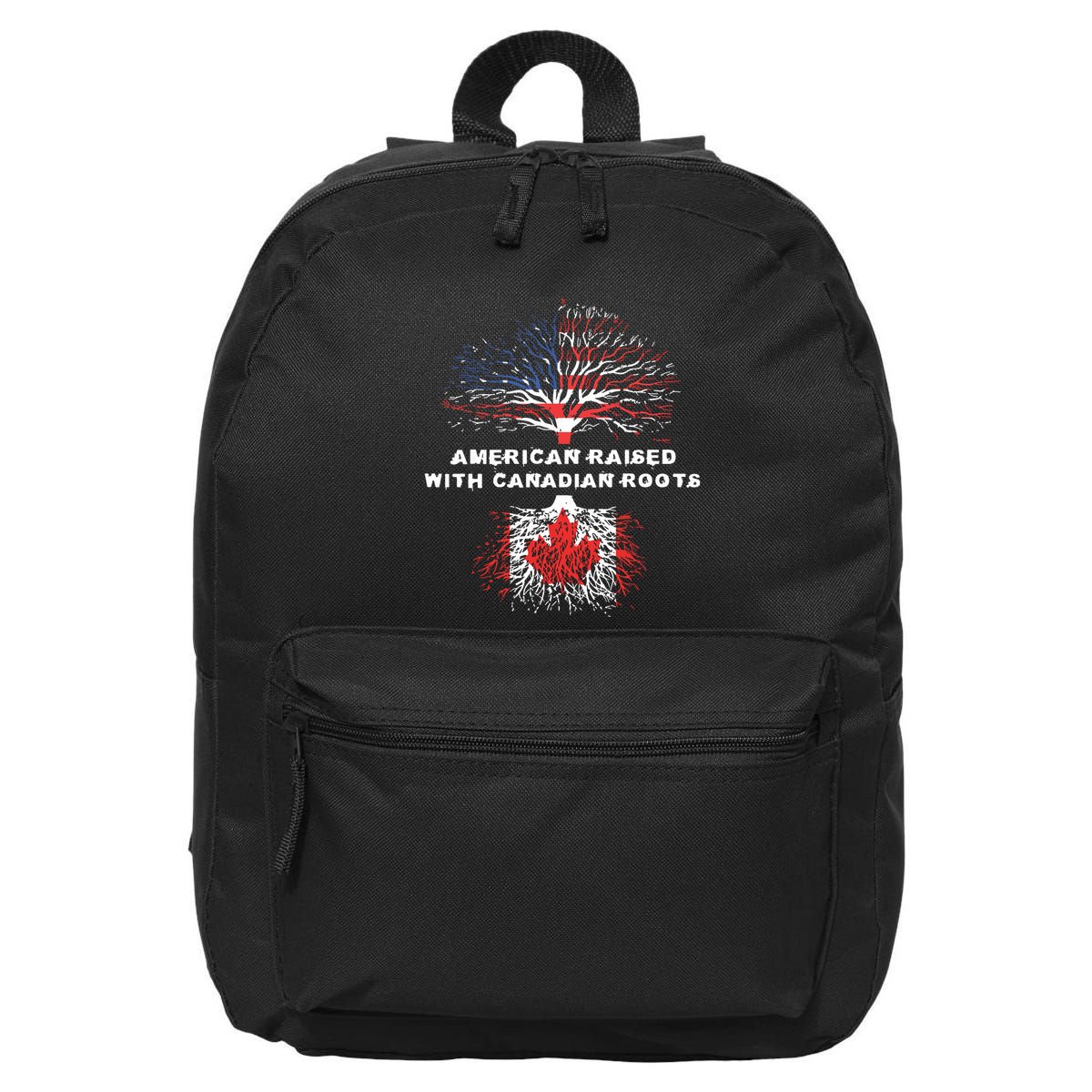 American Raised With Canadian Roots Canada 16 in Basic Backpack