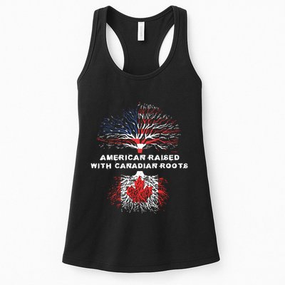 American Raised With Canadian Roots Canada Womens Tank Top