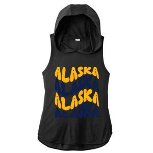 Alaska Retro Wave Ladies PosiCharge Tri-Blend Wicking Draft Hoodie Tank