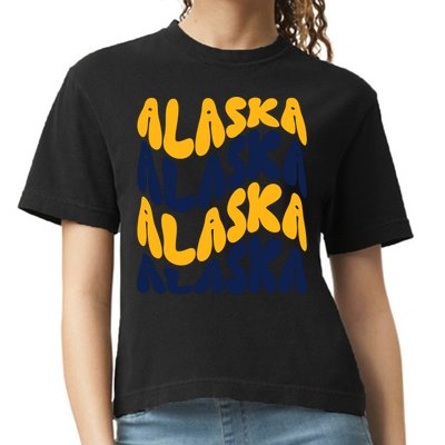 Alaska Retro Wave Comfort Colors Boxy T-Shirt