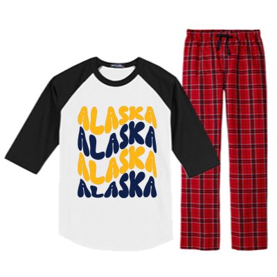 Alaska Retro Wave Raglan Sleeve Pajama Set