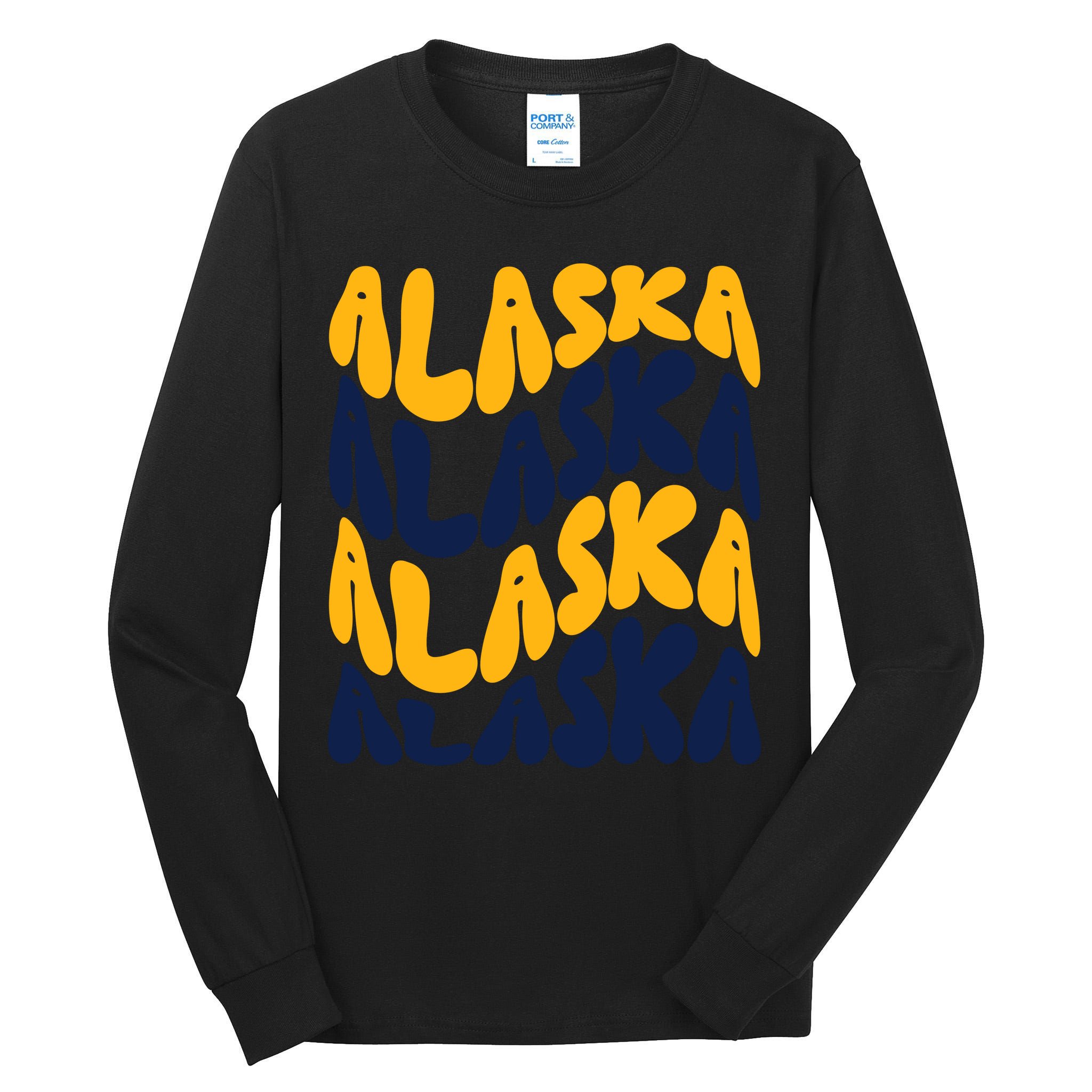 Alaska Retro Wave Tall Long Sleeve T-Shirt