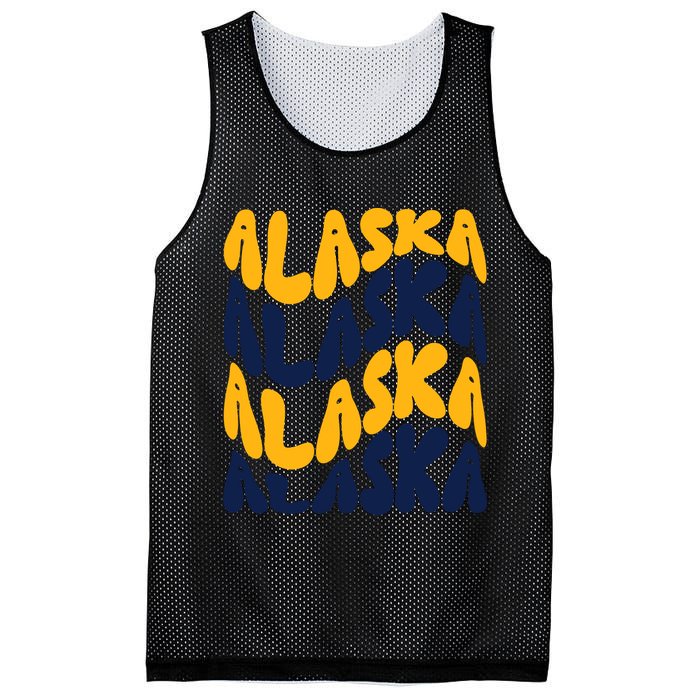 Alaska Retro Wave Mesh Reversible Basketball Jersey Tank