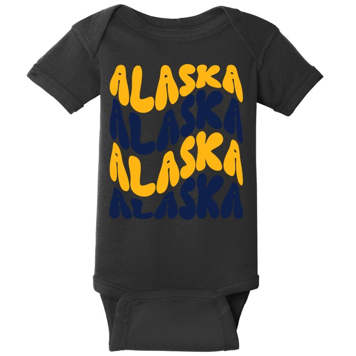 Alaska Retro Wave Baby Bodysuit