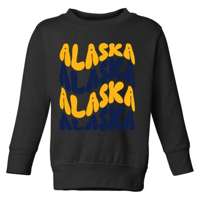 Alaska Retro Wave Toddler Sweatshirt