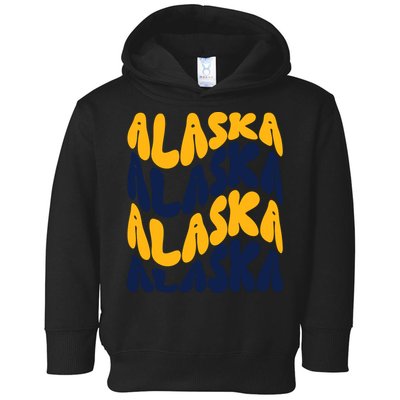 Alaska Retro Wave Toddler Hoodie
