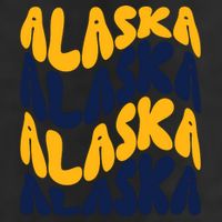 Alaska Retro Wave Golf Towel