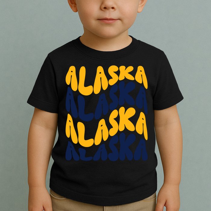 Alaska Retro Wave Toddler T-Shirt
