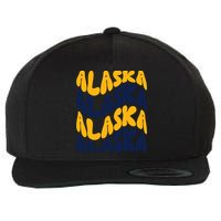 Alaska Retro Wave Wool Snapback Cap