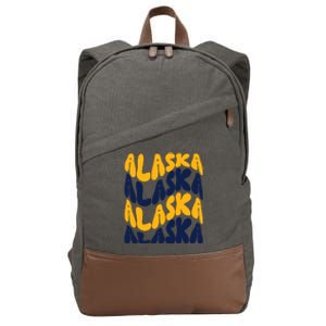 Alaska Retro Wave Cotton Canvas Backpack