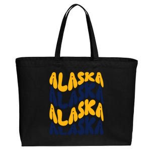 Alaska Retro Wave Cotton Canvas Jumbo Tote