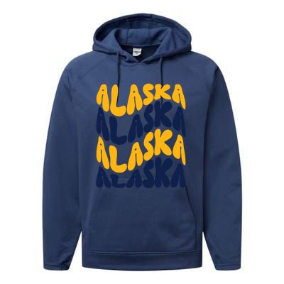 Alaska Retro Wave Performance Fleece Hoodie