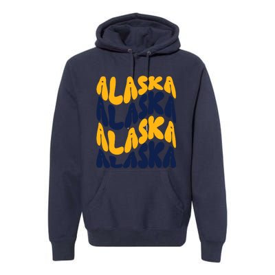 Alaska Retro Wave Premium Hoodie