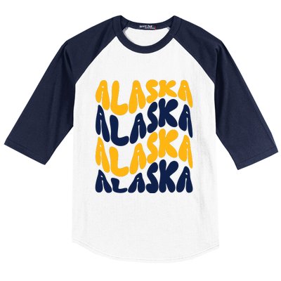 Alaska Retro Wave Baseball Sleeve Shirt