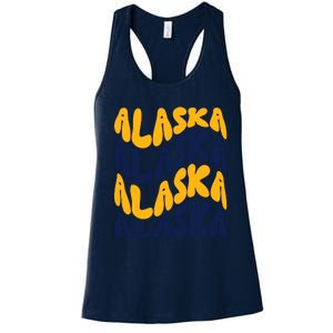 Alaska Retro Wave Women's Racerback Tank