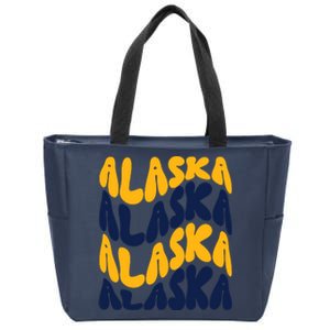 Alaska Retro Wave Zip Tote Bag