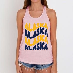 Alaska Retro Wave Women's Knotted Racerback Tank