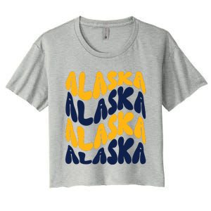 Alaska Retro Wave Women's Crop Top Tee