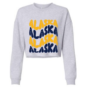 Alaska Retro Wave Cropped Pullover Crew