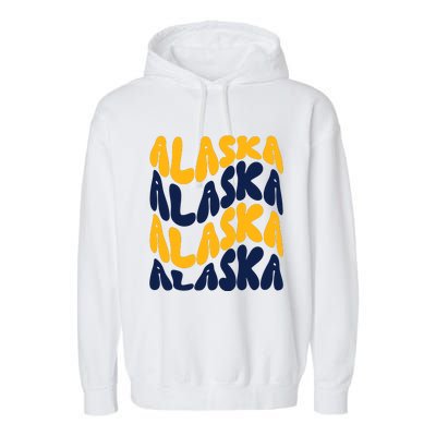 Alaska Retro Wave Garment-Dyed Fleece Hoodie