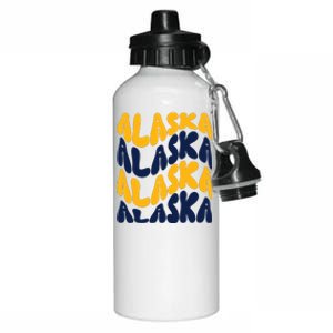 Alaska Retro Wave Aluminum Water Bottle