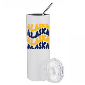 Alaska Retro Wave Stainless Steel Tumbler