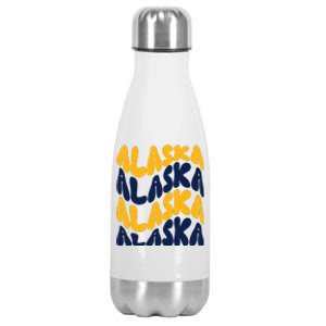 Alaska Retro Wave Stainless Steel Insulated Water Bottle