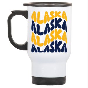 Alaska Retro Wave Stainless Steel Travel Mug