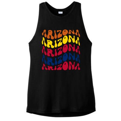 Arizona Retro Wave Ladies PosiCharge Tri-Blend Wicking Tank