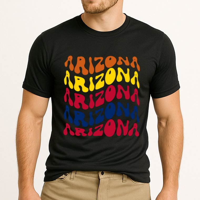 Arizona Retro Wave Cooling Performance Crew T-Shirt