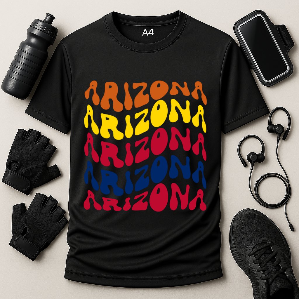 Arizona Retro Wave Cooling Performance Crew T-Shirt