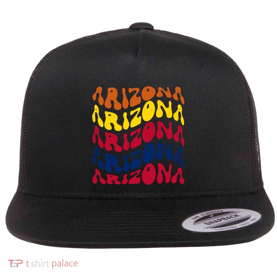 Arizona Retro Wave Flat Bill Trucker Hat