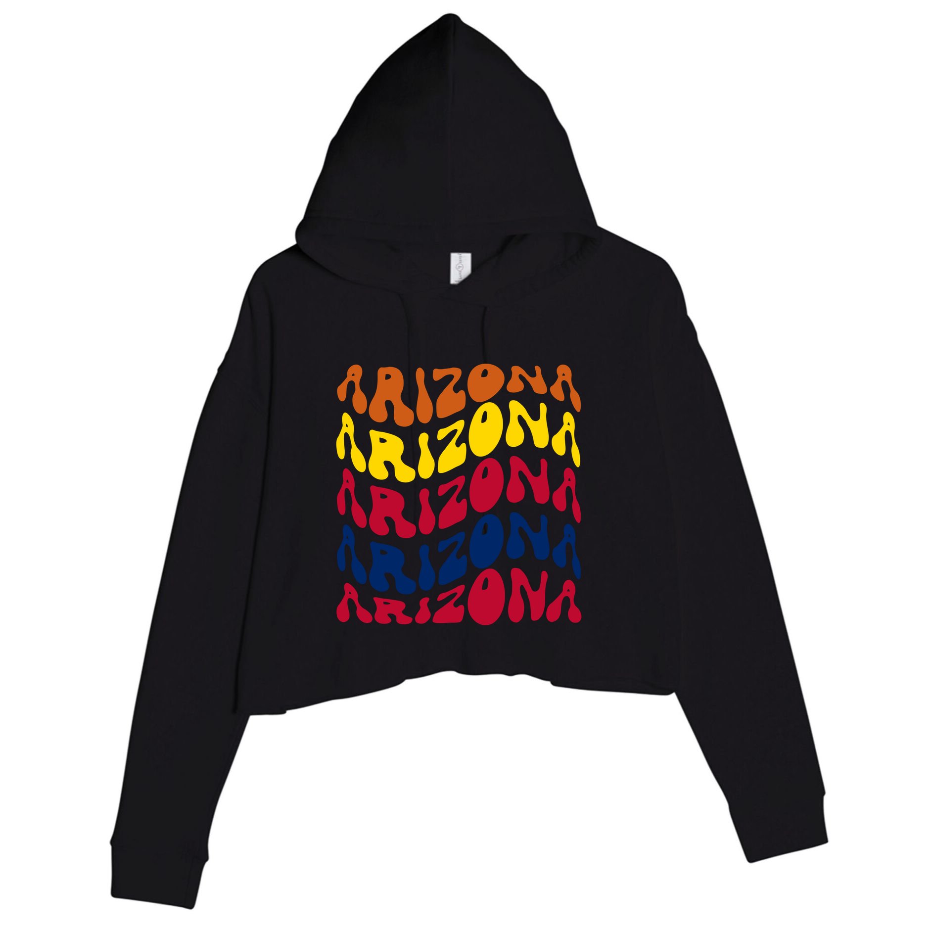 Arizona Retro Wave Crop Fleece Hoodie