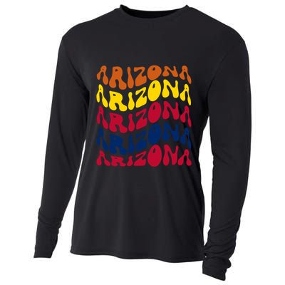 Arizona Retro Wave Cooling Performance Long Sleeve Crew