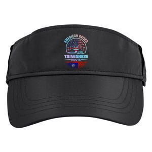 American Raised With Taiwanese Roots Taiwan Taiwanese Flag Meaningful Gift Adult Drive Performance Visor